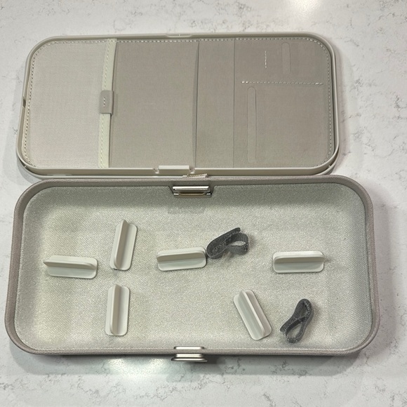 Compact Beige Electronics Storage Box - Picture 2 of 6